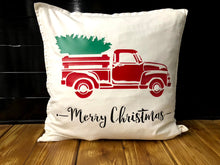 Load image into Gallery viewer, Merry Christmas Truck Pillow
