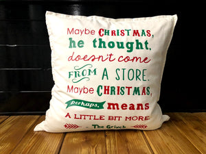 The Grinch Quote Pillow