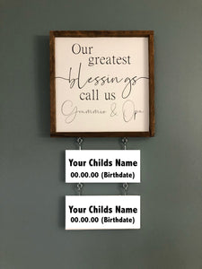 Our Greatest Blessing Sign