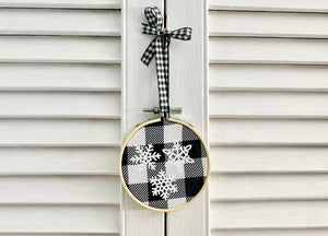 Snowflake #4 Embroidery Hoop Ornament