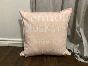 Collage Baby Name Pillow