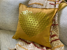 Load image into Gallery viewer, Gold Heart Pillow
