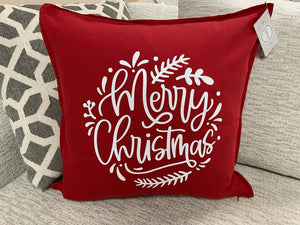 Round Design Merry Christmas Pillow