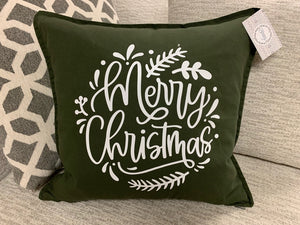 Round Design Merry Christmas Pillow