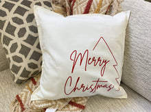 Load image into Gallery viewer, Simple Merry Christmas Pillow
