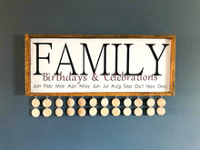 Load image into Gallery viewer, Family Birthday &amp; Celebrations Sign
