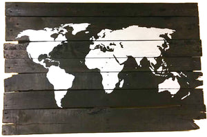 World Map Pallet Sign