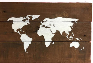 World Map Pallet Sign