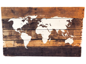 World Map Pallet Sign