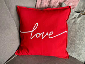 Love Cursive Pillow
