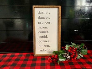 Santa's Reindeer Sign