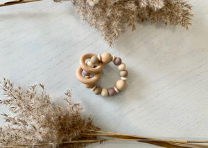 Teether With Mini Wooden Rings